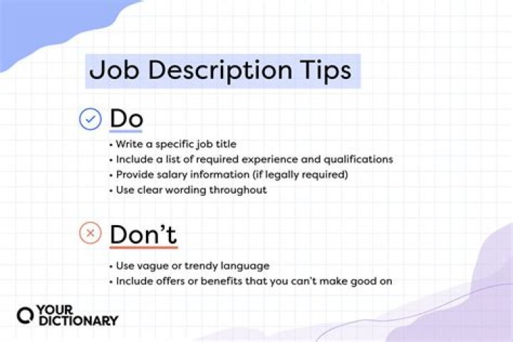 What should we add in job description?