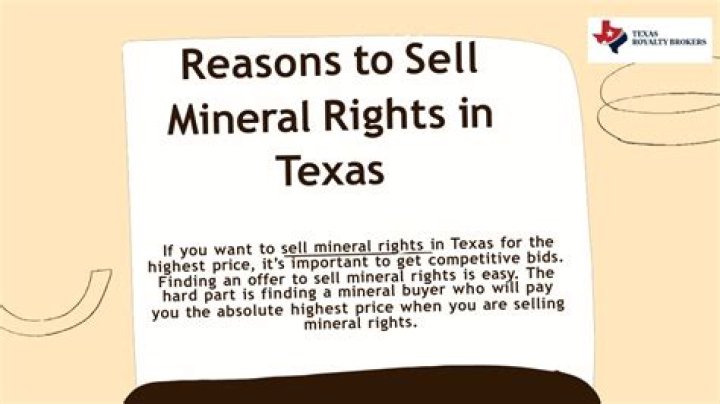 What to know about selling mineral rights?