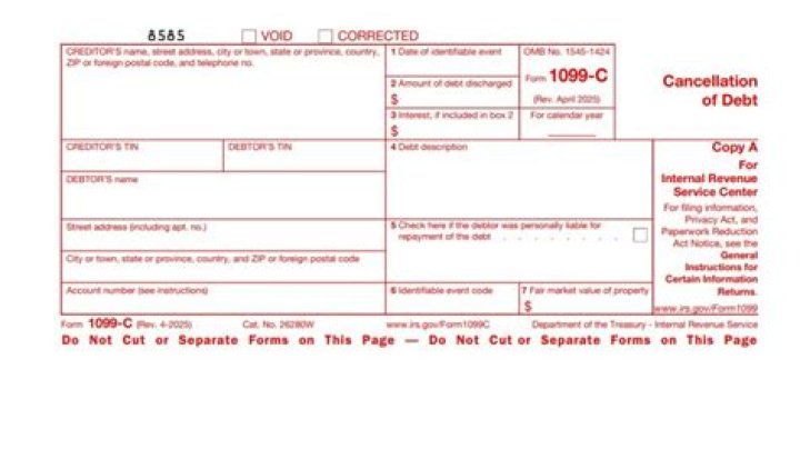 When do I get Form 1099-C from my lender?