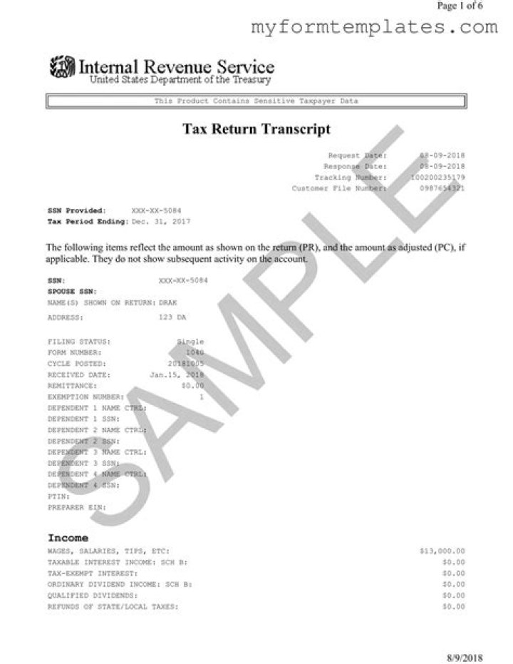 When do I get my federal tax transcript?