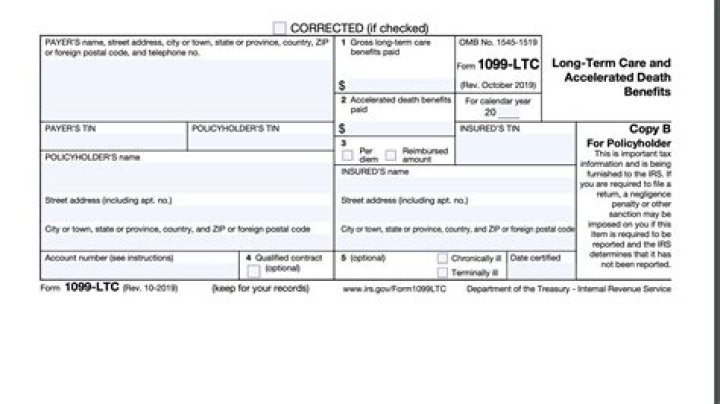 When to file Form 1099-ltc for long term care?