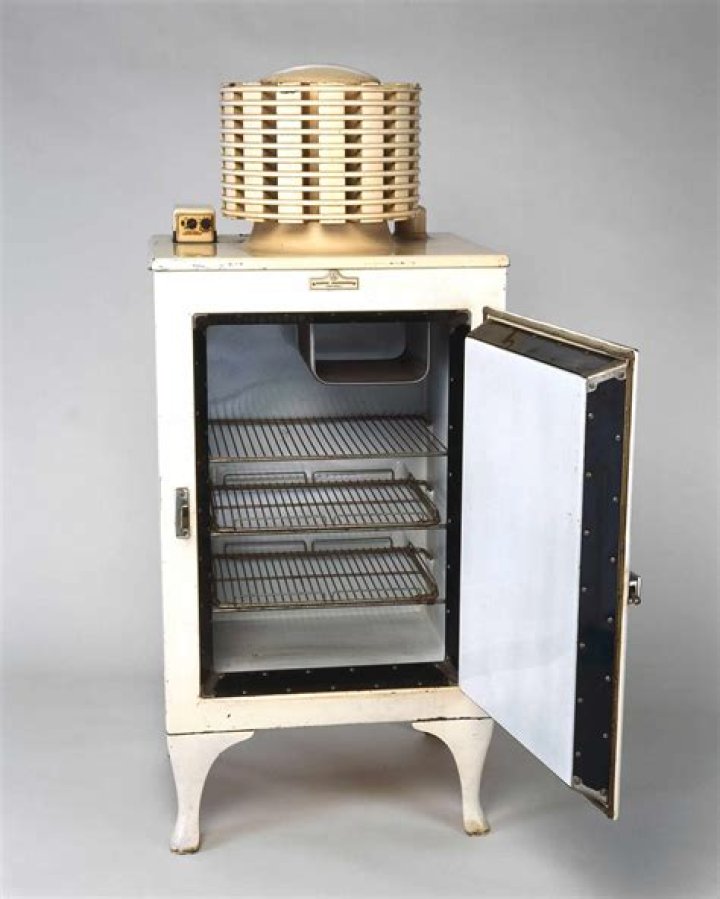 Where was the first electric refrigerator invented?