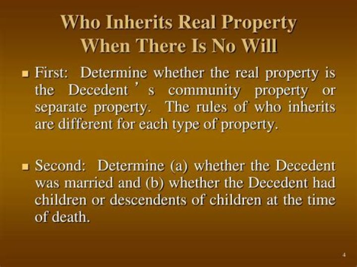 Who inherits real property?