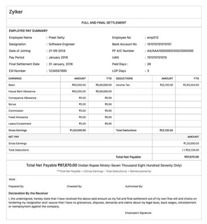 Who provides final settlement statement?