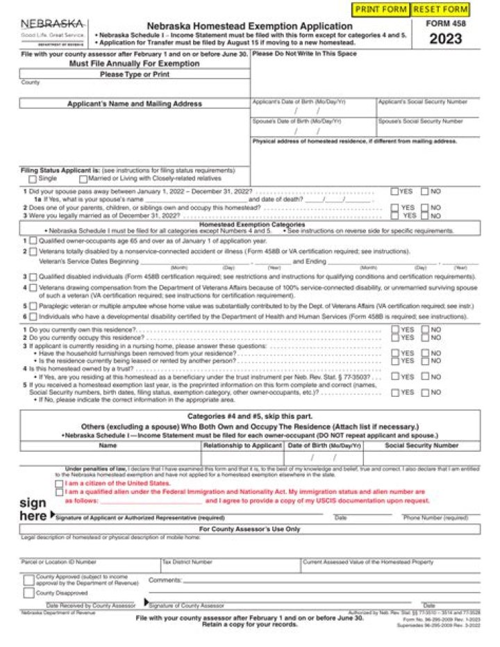 Who qualifies for homestead exemption in Nebraska?
