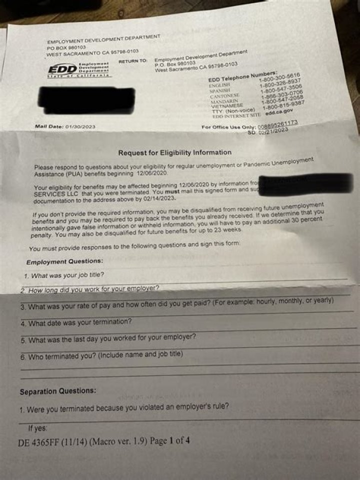 Why did EDD say I have excessive earnings?