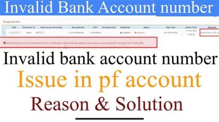 Why is my bank account invalid?