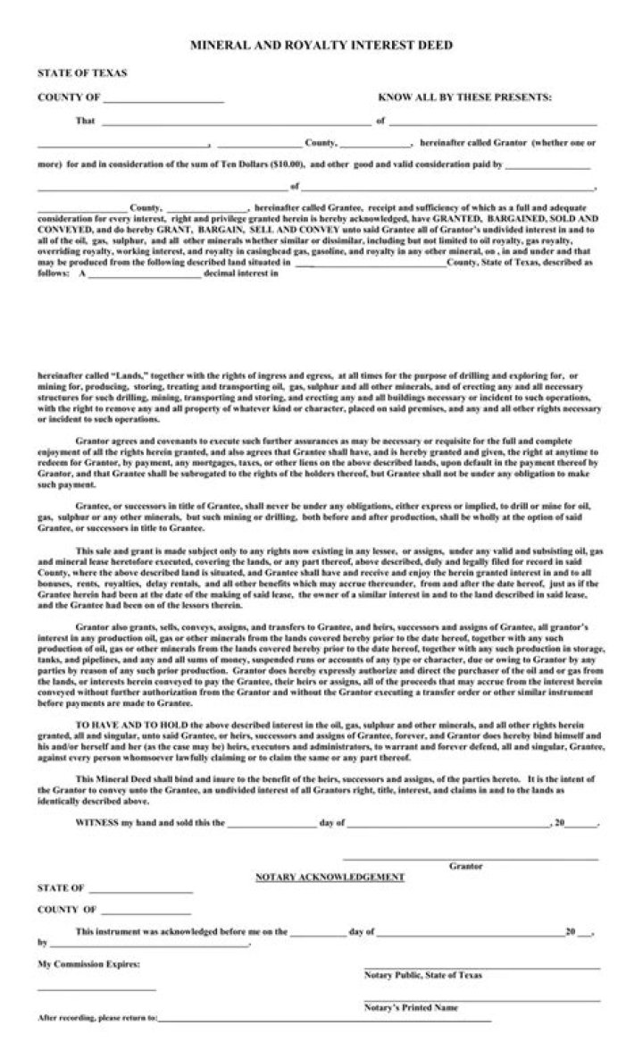 Why would a seller retain mineral rights?