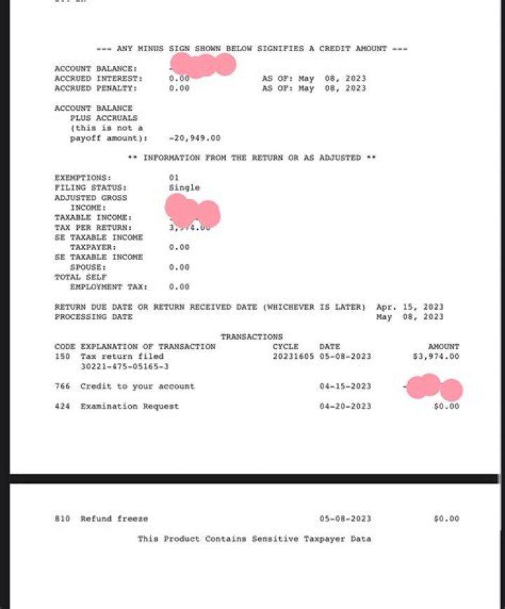 Why would the IRS freeze a bank account?