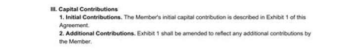 Will the single-member be making a capital contribution to the LLC?